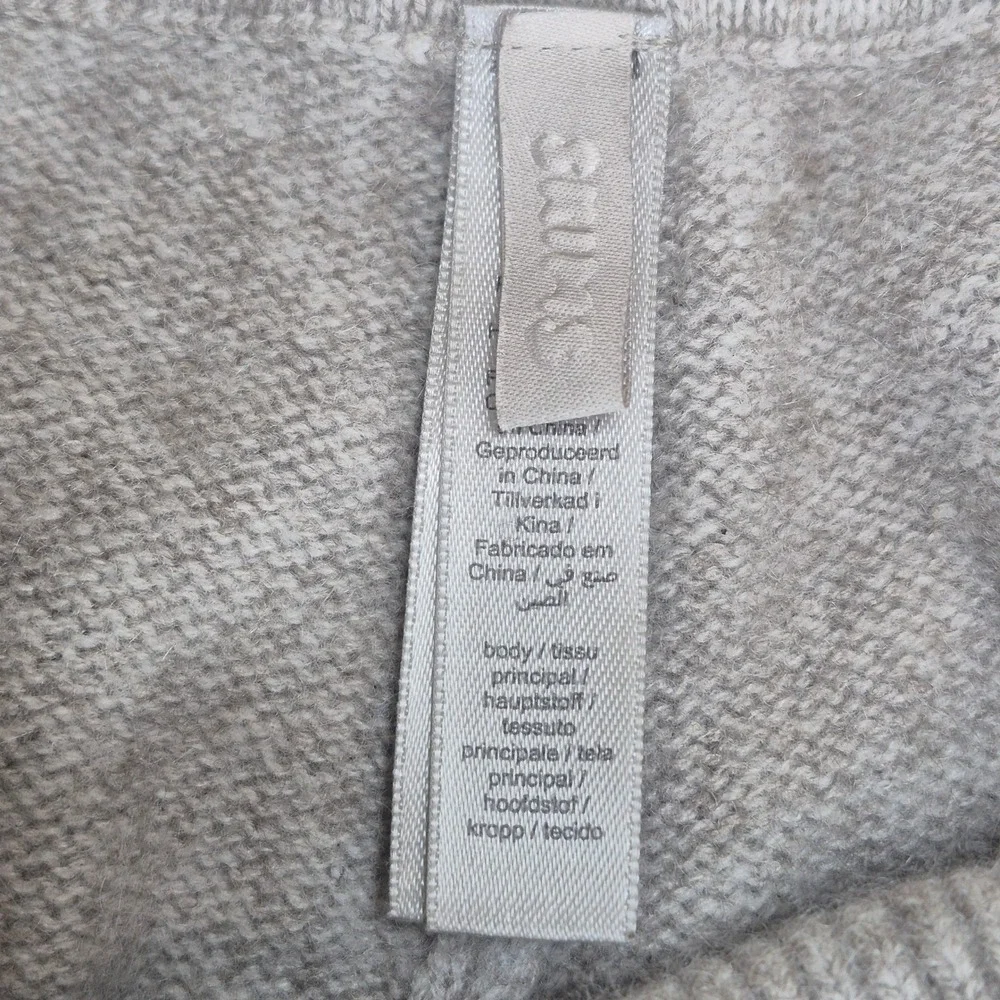 SKIMS Wool Cashmere Foldover Pants Womens Medium Taupe Wide Leg Cozy Lounge